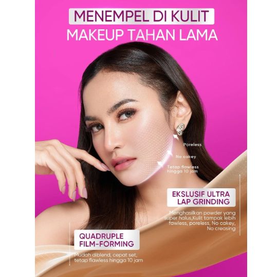 Skintific Cover Glow Perfect Pink Cushion 11gr  - 04 Beige (with Special Edition Keychain)