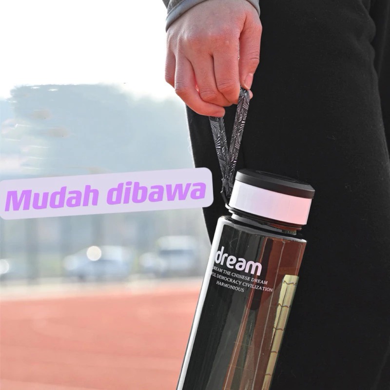 Botol Dream 1000ml - PINK (Botol Minum Besar)