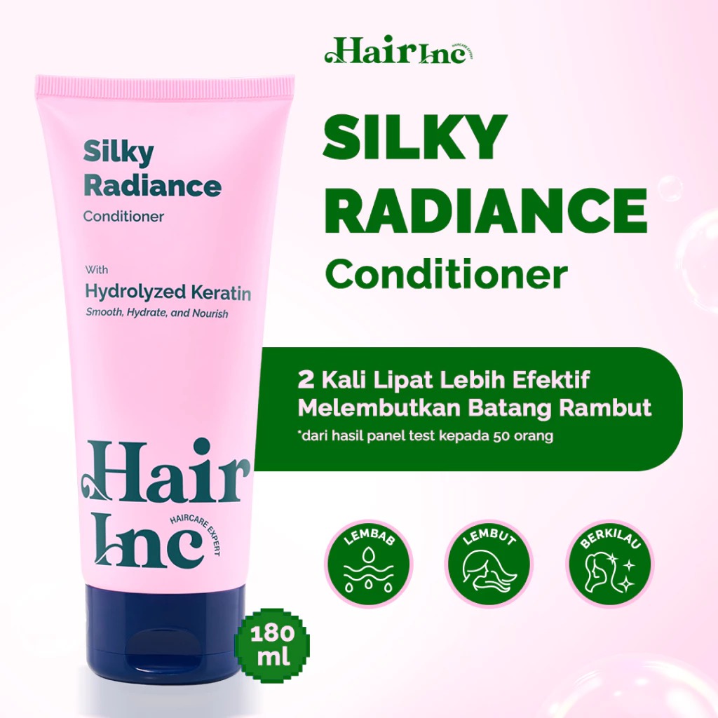 Hair Inc Silky Radiance Conditioner 180ml (Rambut Lembut & Berkilau)