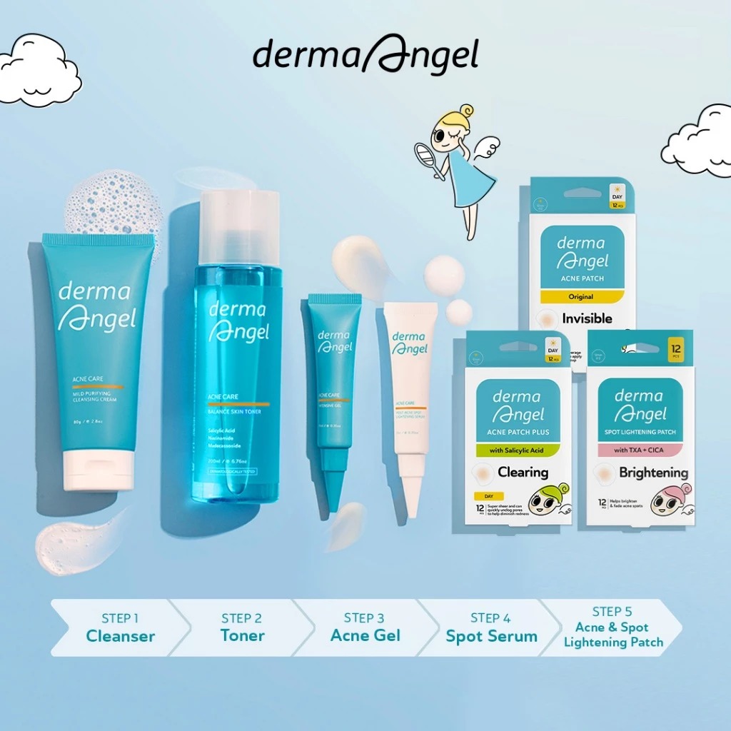 Derma Angel Acne Patch Plus With Salicylic Acid - Clearing 6s + Free 3s (Pagi)