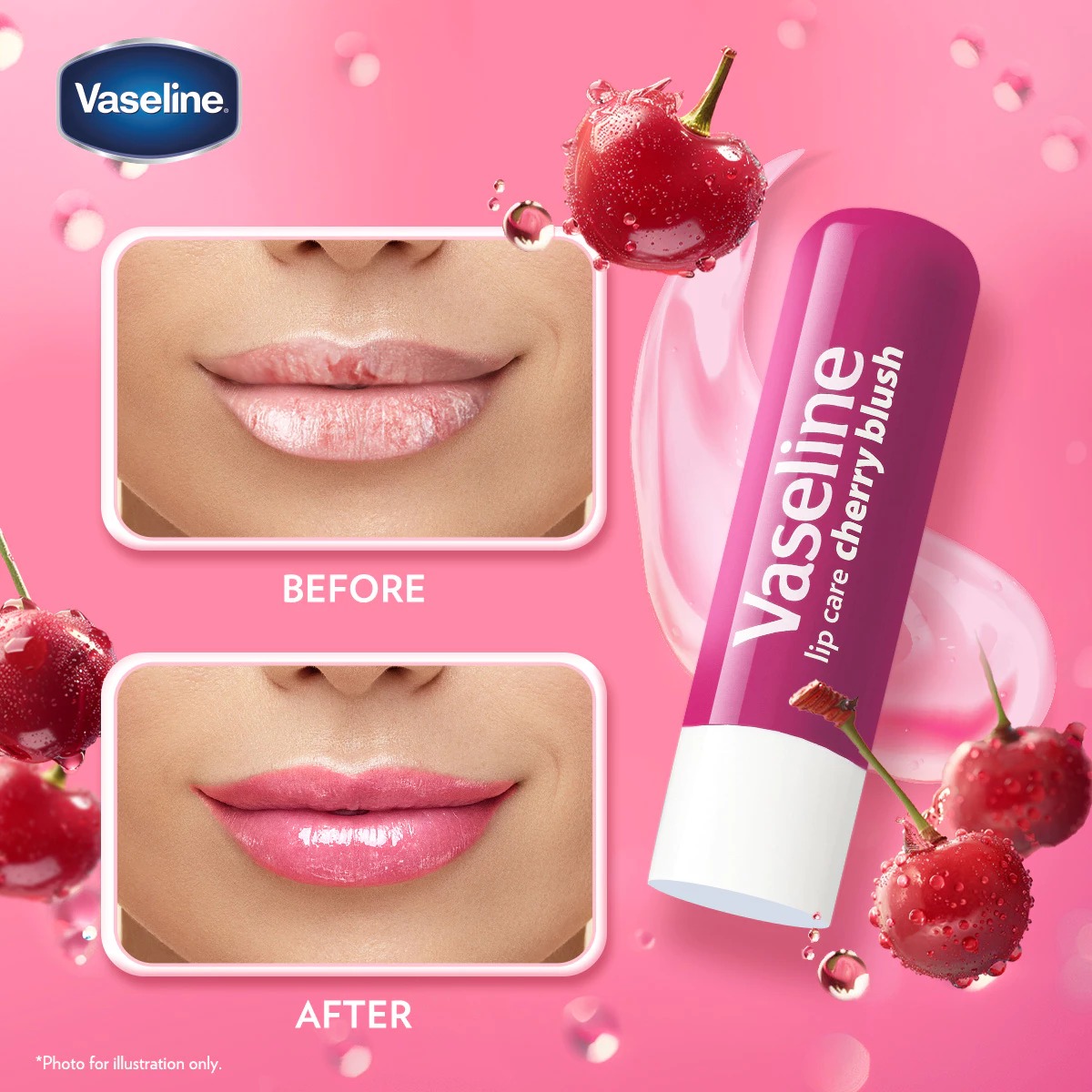 Vaseline Lip Care 4.8gr - Cherry Blush (Lip Balm Stick)