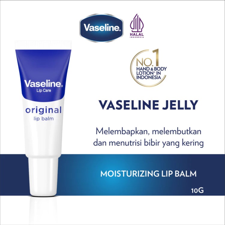 Vaseline Lip Care 10gr - Original (Lip Balm Tube)
