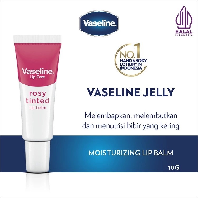 Vaseline Lip Care 10gr - Rosy Tinted (Lip Balm Tube)