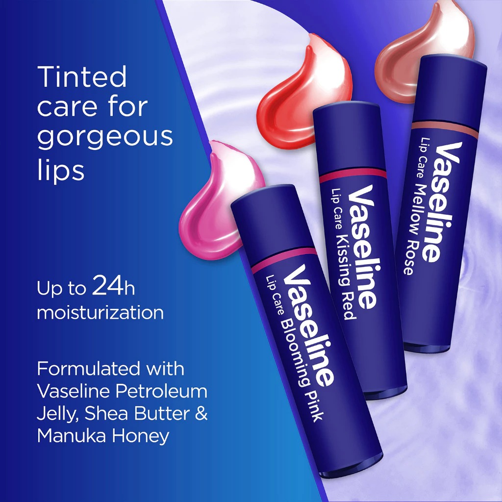 Vaseline Lip Care Colour+Care 3gr - Blooming Pink (Lip Colour Stick)