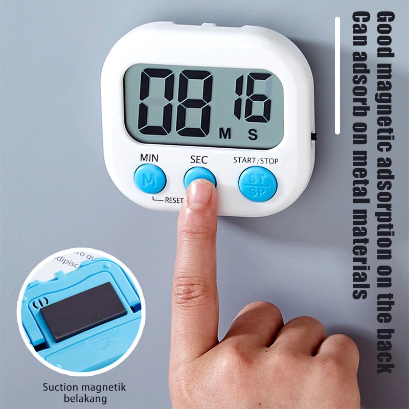 Digital Kitchen Timer Mini Portable (Alat Pengatur Waktu Masak)