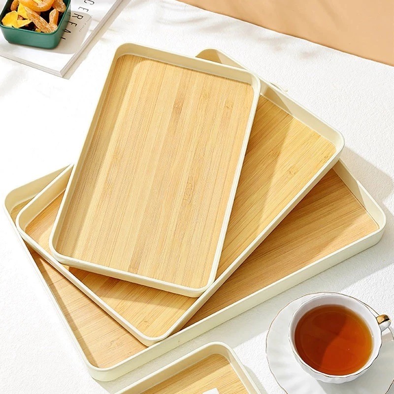 Nampan Kayu Aesthetic 23x35x3cm (Tatakan Dapur Serbaguna)