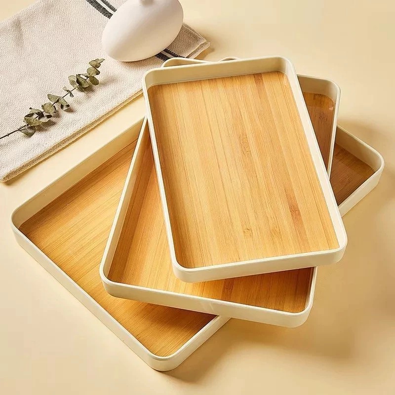 Nampan Kayu Aesthetic 23x35x3cm (Tatakan Dapur Serbaguna)