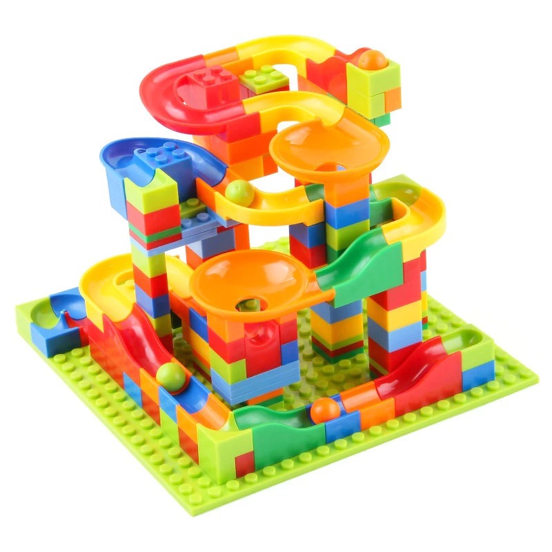 Mainan Balok Susun Track Slide Ball Marble (Mainan Edukasi Anak)