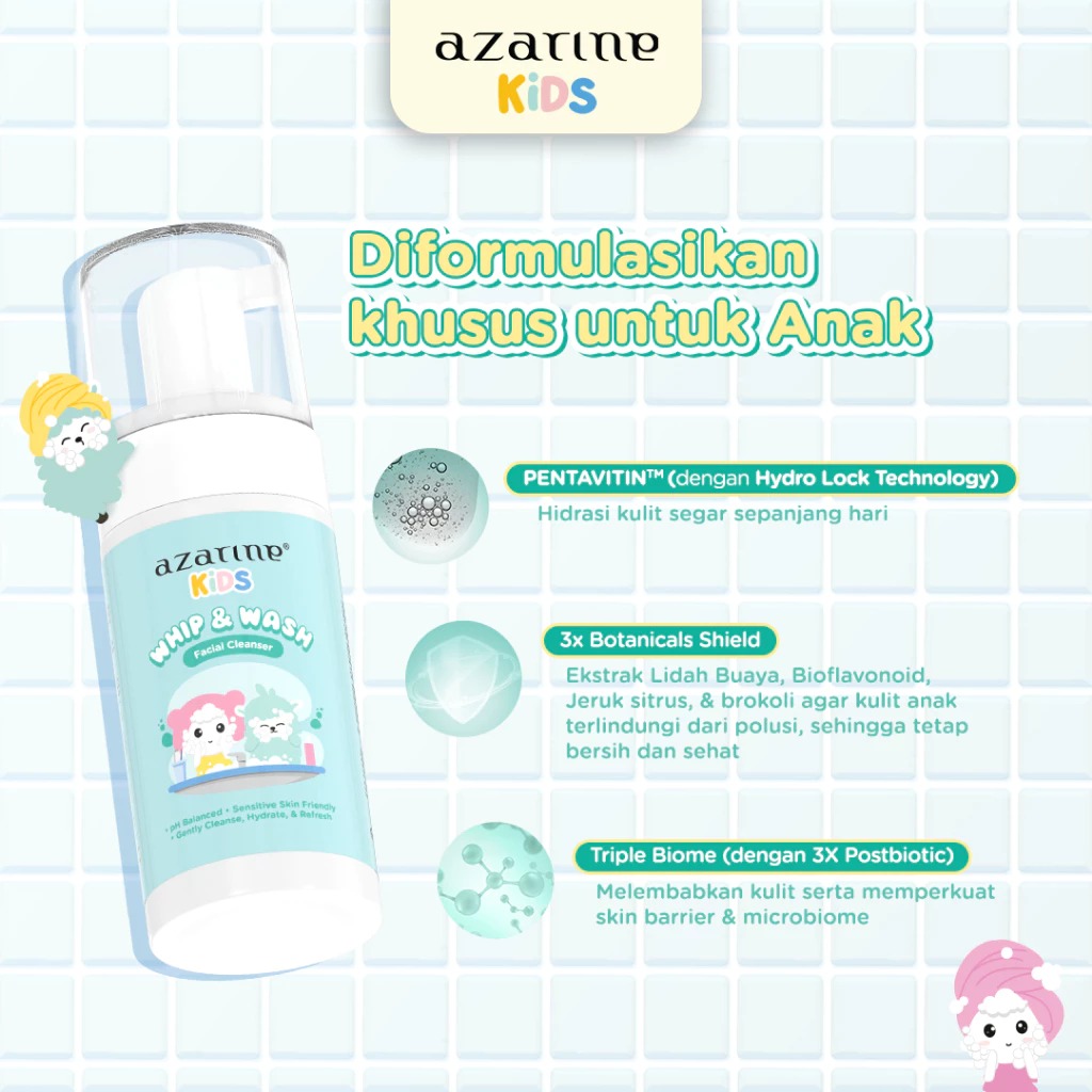 Azarine Kids Whip & Wash Facial Cleanser 100ml