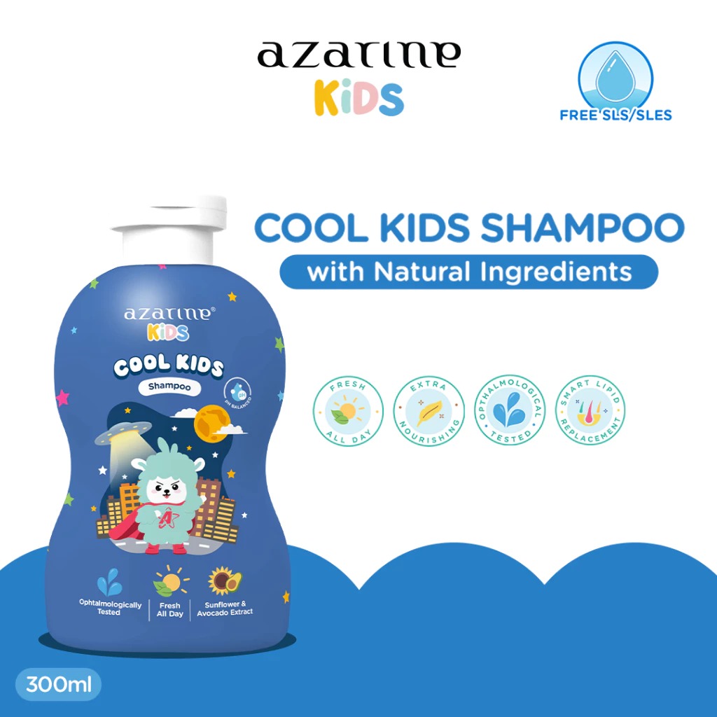Azarine Kids Shampoo 300ml - Cool Kids (Blue)
