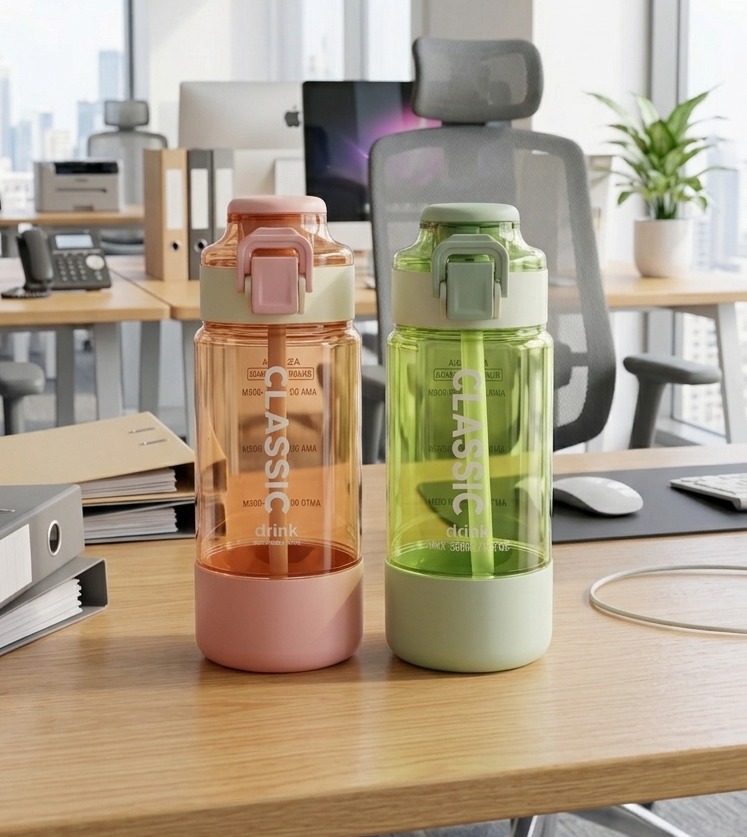 Botol Minum Sport Classic 580ml (3237) - CREAM (Free Sedotan)