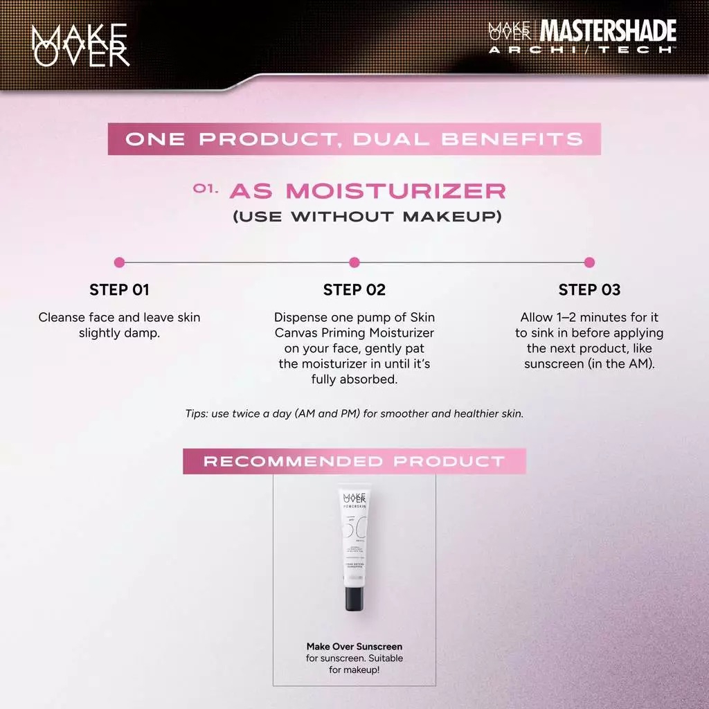 ⁠Make Over Skin Canvas Priming Moisturizer 30ml