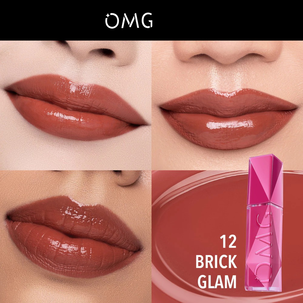 Oh My Glam Colorlast Lip Vinyl 2.5gr - 12 Brick Glam (OMG)