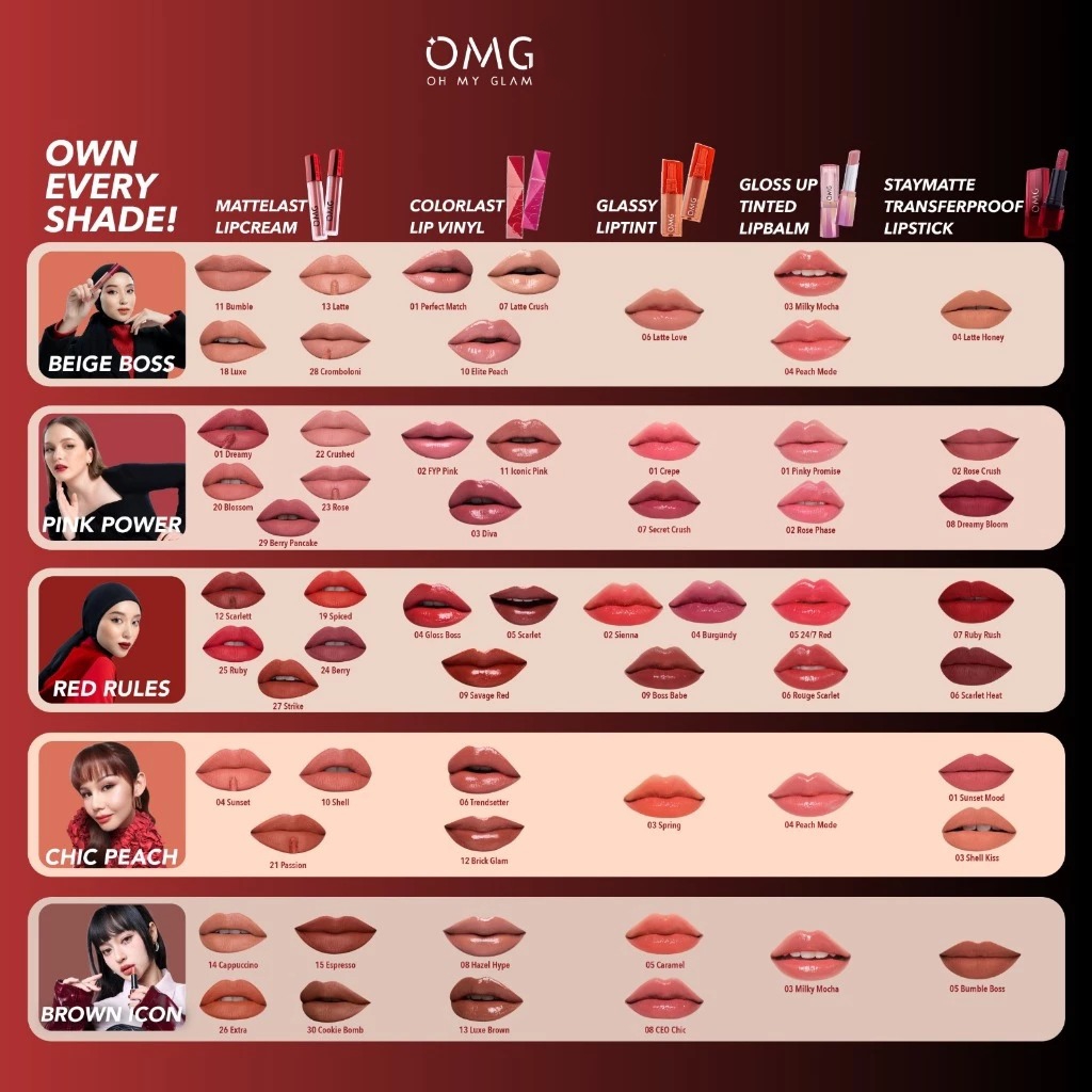 Oh My Glam Colorlast Lip Vinyl 2.5gr - 13 Luxe Brown (OMG)