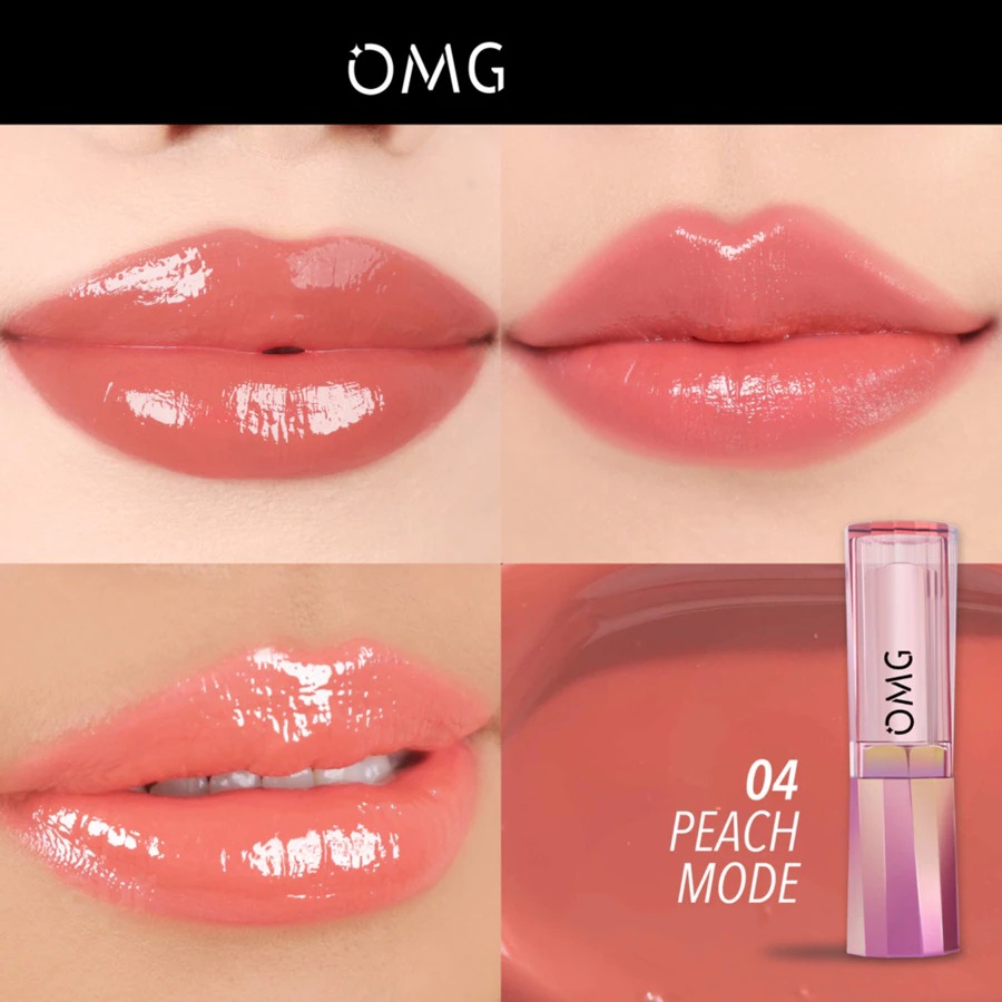 Oh My Glam Gloss Up Tinted Lip Balm 3.5gr - 04 Peach Mode (OMG)
