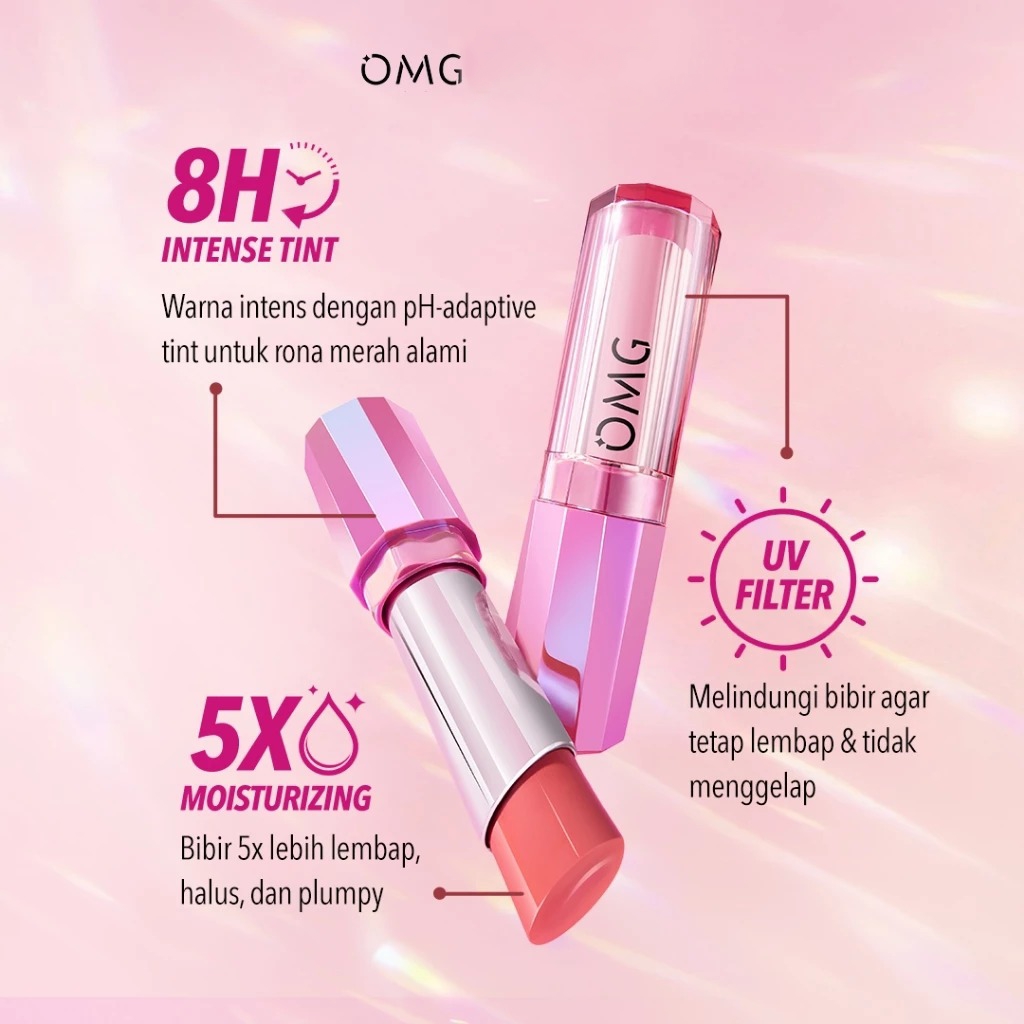 Oh My Glam Gloss Up Tinted Lip Balm 3.5gr - 04 Peach Mode (OMG)