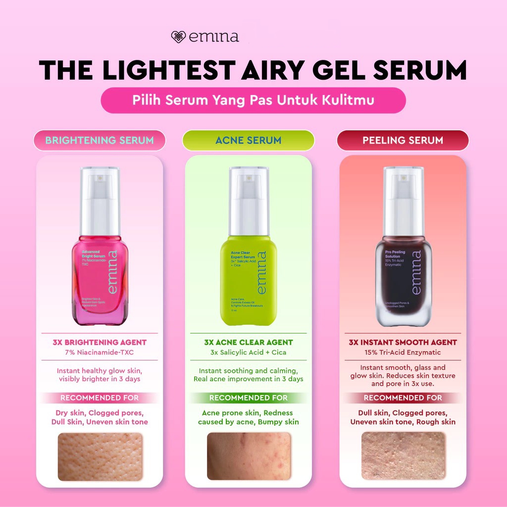 Emina Serum 17ml - Pro Peeling Solution (15% Tri-Acid Enzymatic)