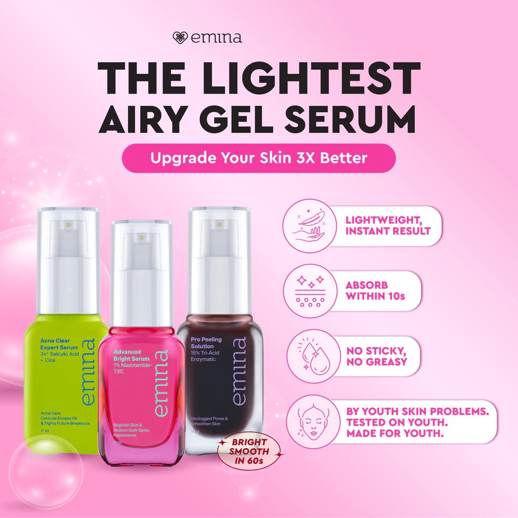 Emina Serum 17ml - Pro Peeling Solution (15% Tri-Acid Enzymatic)