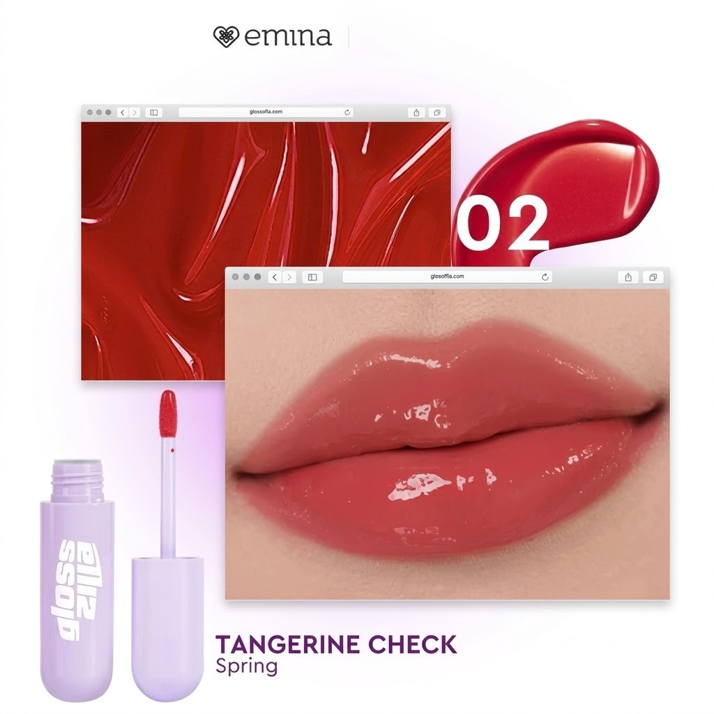 Emina Glosszilla Lightweight Lip Jelly Vinyl 3gr - 02 Tangerine Check