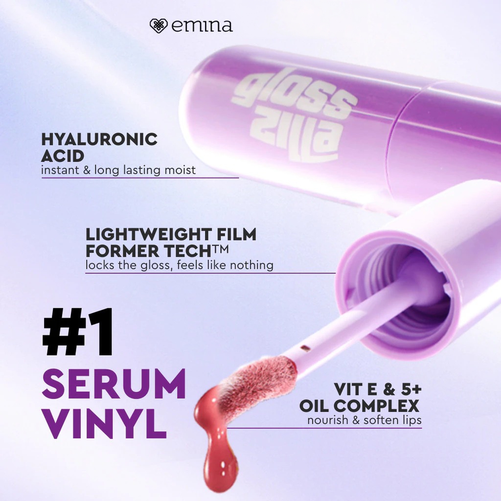Emina Glosszilla Lightweight Lip Jelly Vinyl 3gr - 07 Pink Aesthetic