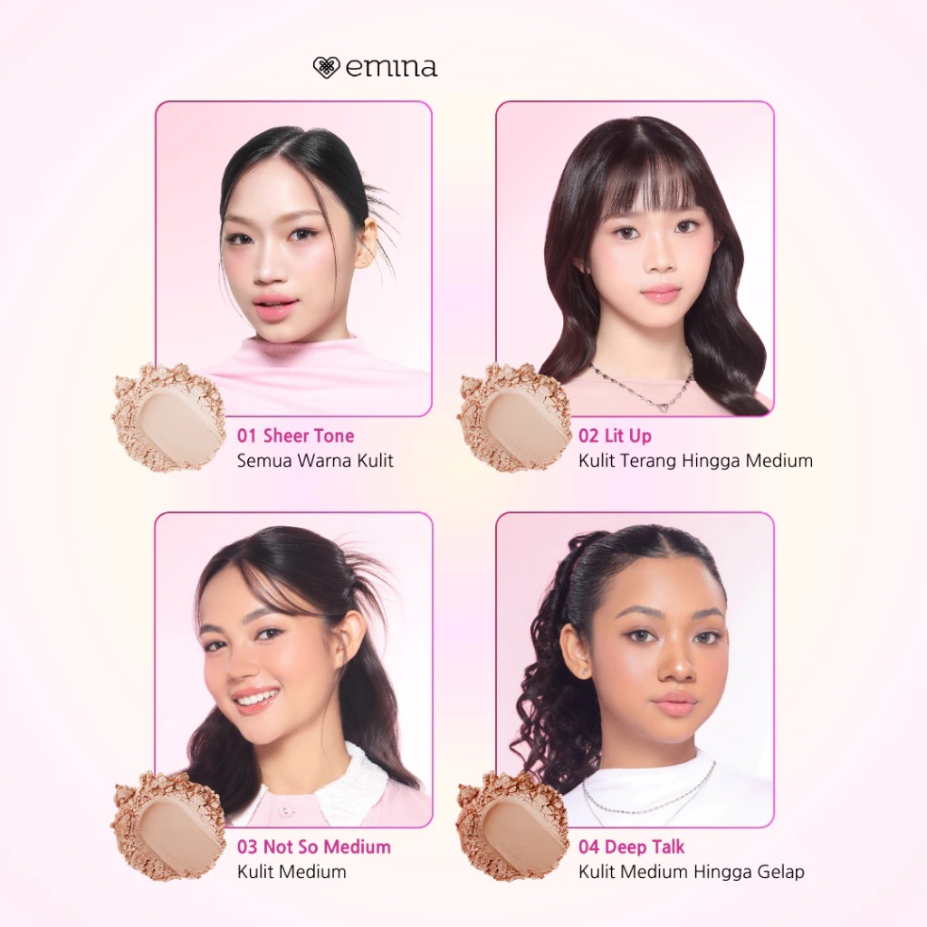 Emina Glowfixer Blur Powder SPF20 PA++ 8gr - 01 Sheer Tone (Loose Powder)