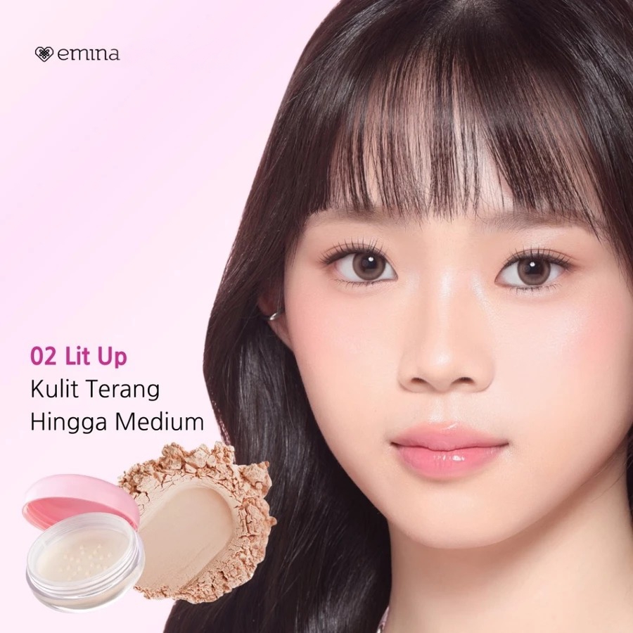 Emina Glowfixer Blur Powder SPF20 PA++ 8gr - 02 Lit Up (Loose Powder)