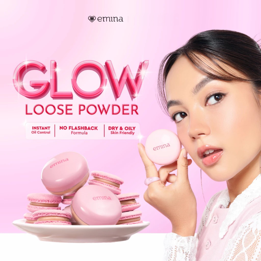 Emina Glowfixer Blur Powder SPF20 PA++ 8gr - 04 Deep Talk (Loose Powder)