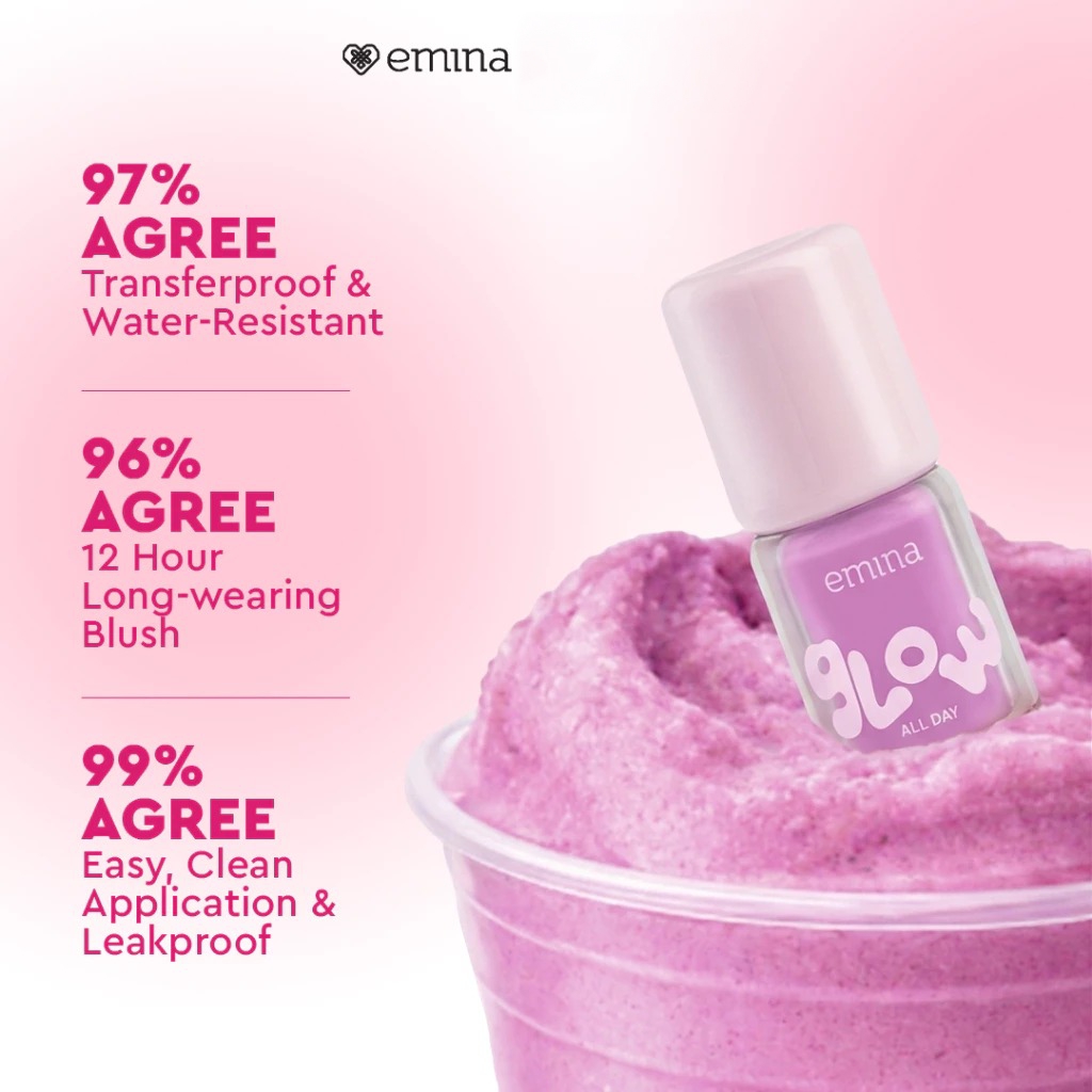 Emina Glow All Day Liquid Blush 2.5gr - 03 Rosy Creme