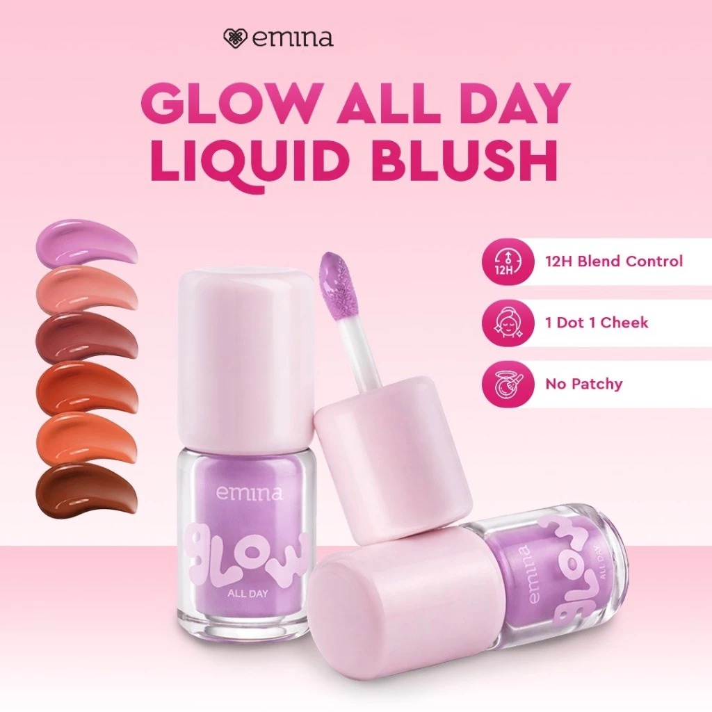 Emina Glow All Day Liquid Blush 2.5gr - 05 Coral Pop