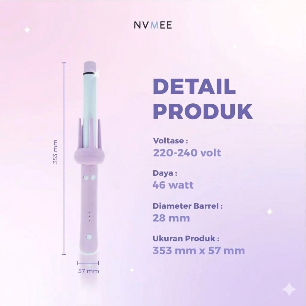NVMEE LIBRA Hair Stylers 2.0  - PINK (Catokan Penataan Rambut Keriting)