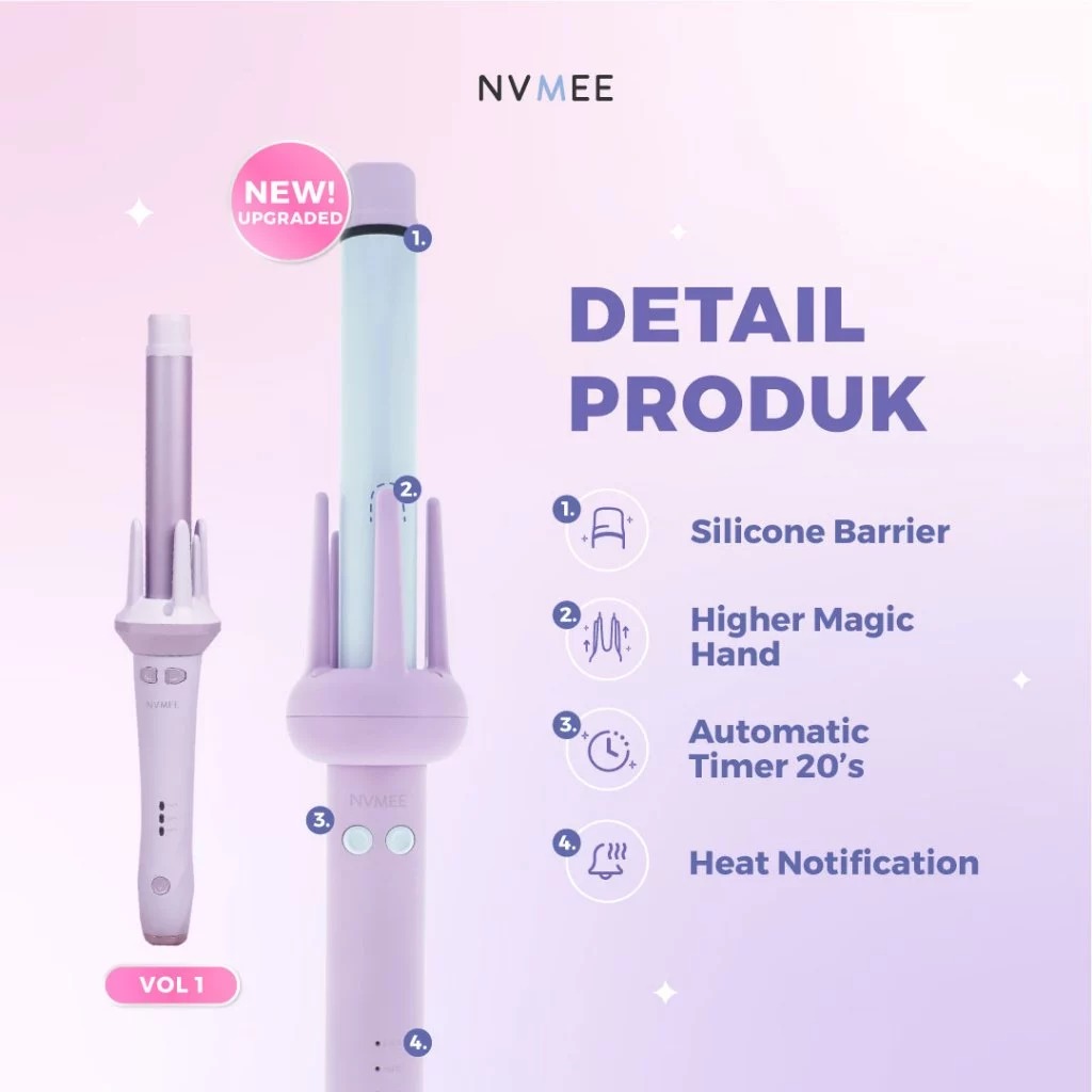 NVMEE LIBRA Hair Stylers 2.0  - LILAC (Catokan Penataan Rambut Keriting)