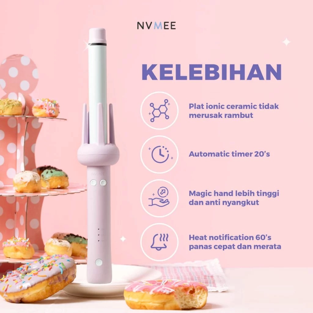NVMEE LIBRA Hair Stylers 2.0  - LILAC (Catokan Penataan Rambut Keriting)