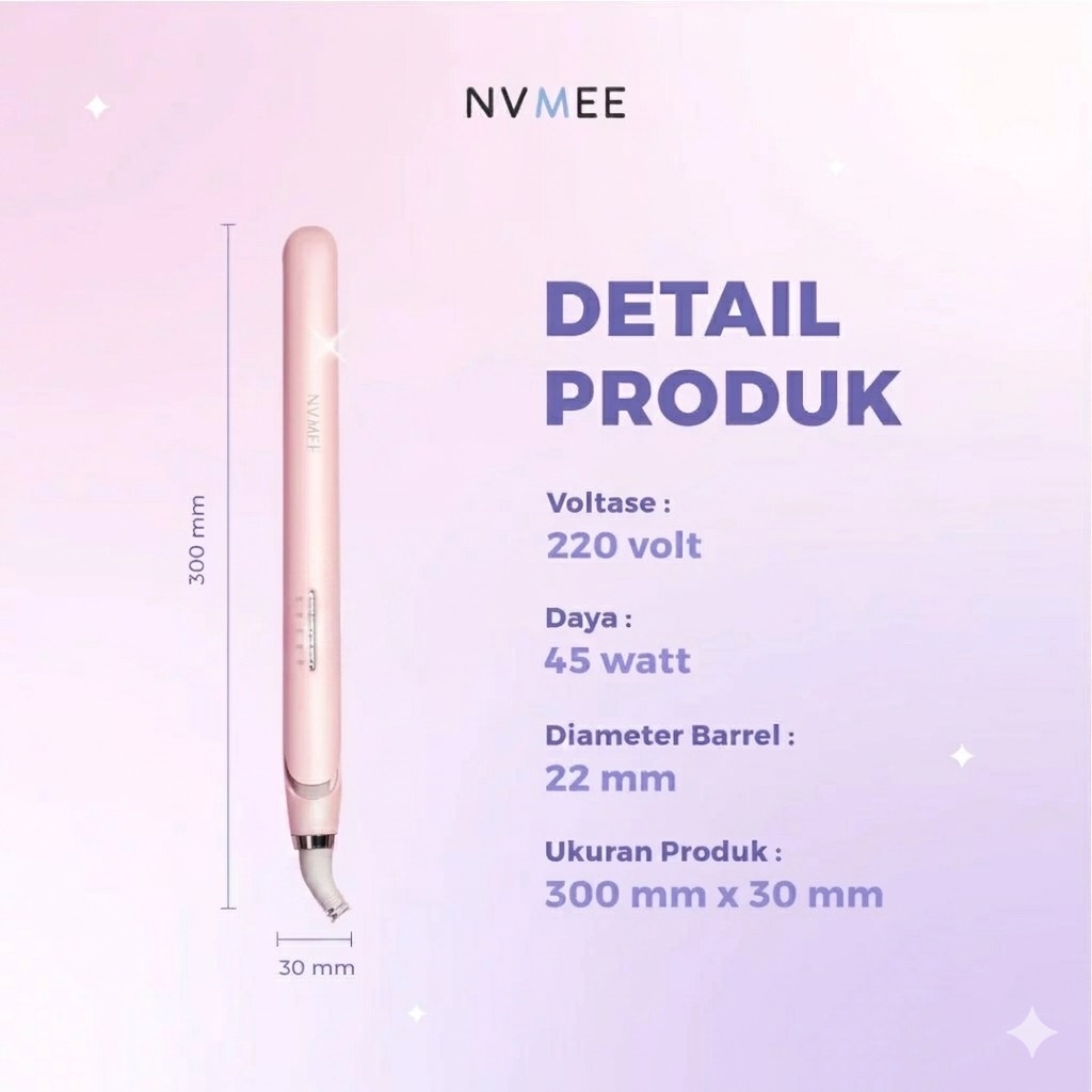 NVMEE ARIES Hair Stylers (Catokan Penataan Rambut Lurus & Keriting)
