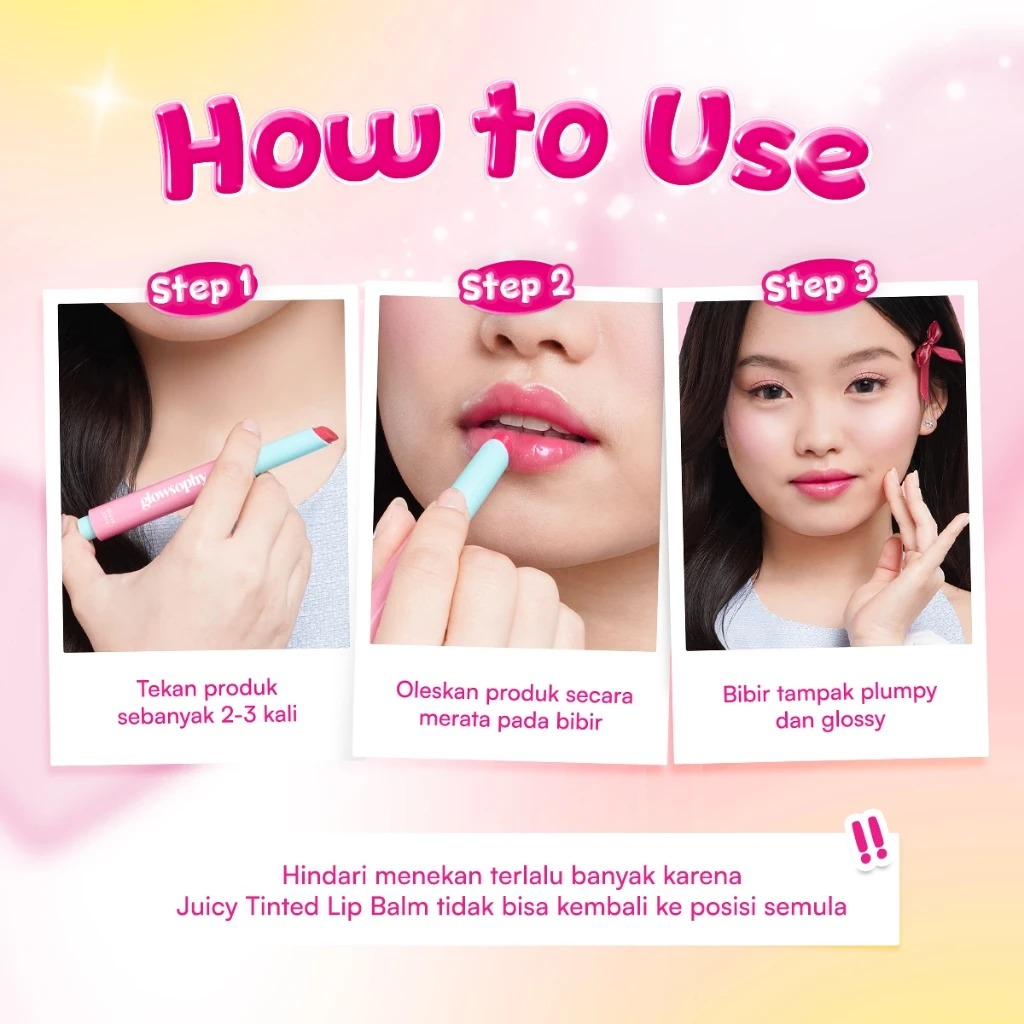 Glowsophy Color Crush Juicy Tinted Lip Balm 2gr - Raspberry Juice