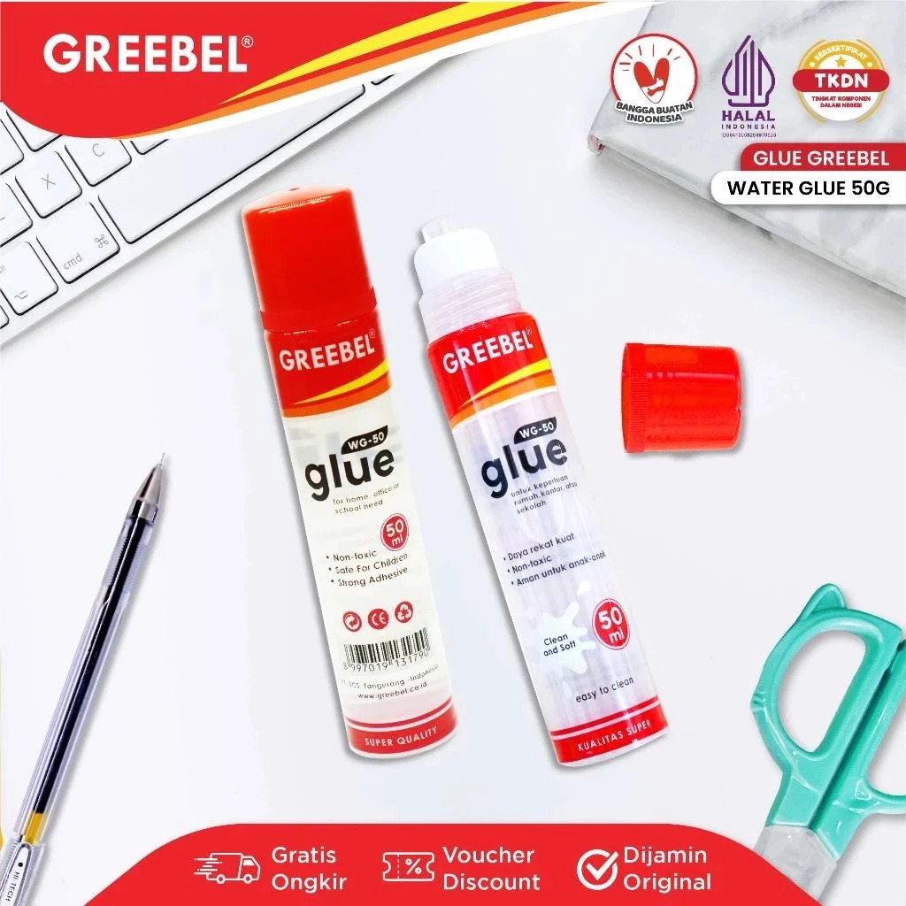 GREEBEL Water Glue / Lem Kertas Cair 50ml (WG-50)