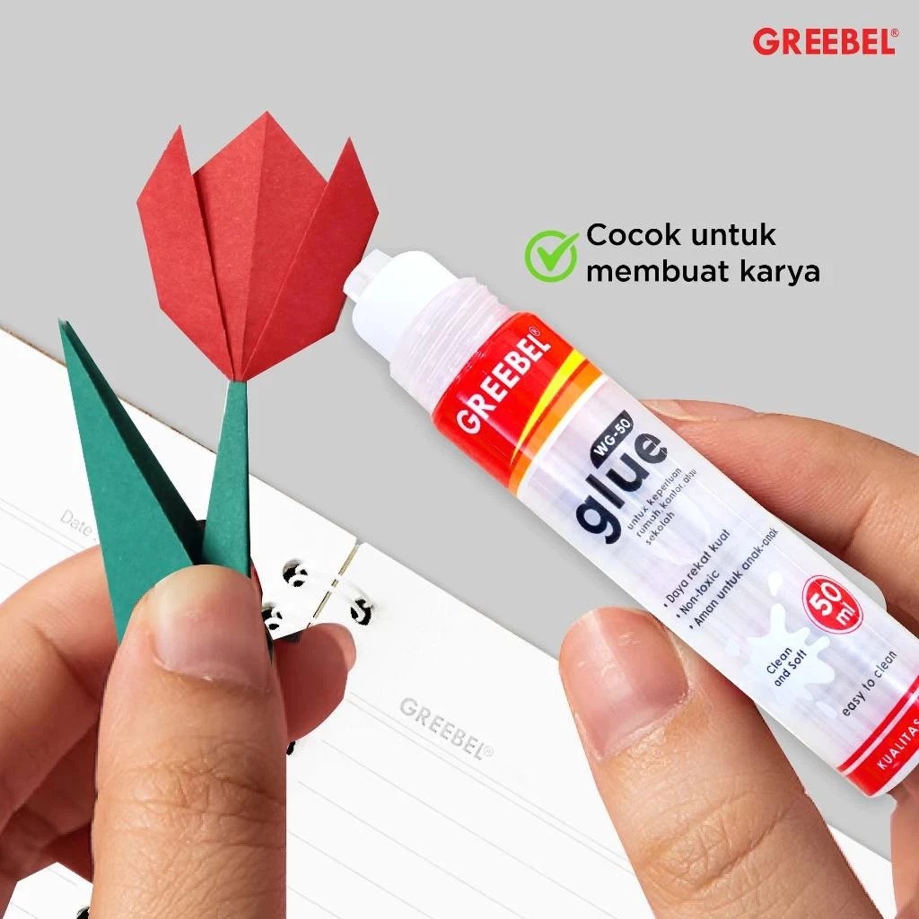 GREEBEL Water Glue / Lem Kertas Cair 50ml (WG-50)