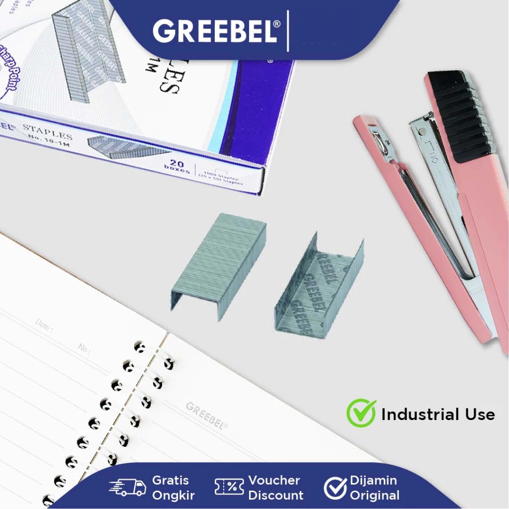 GREEBEL Isi Staples (Refill Stapler) 20x50 - KECIL (No.10-1M)