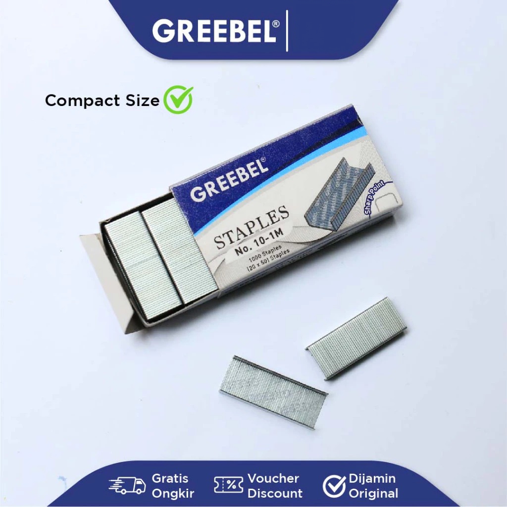 GREEBEL Isi Staples (Refill Stapler) 20x50 - KECIL (No.10-1M)
