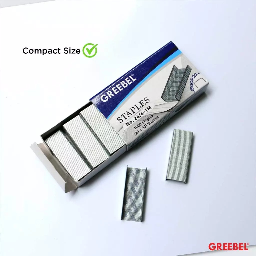 GREEBEL Isi Staples (Refill Stapler) 20x50 - SEDANG (No.24/6-1M)