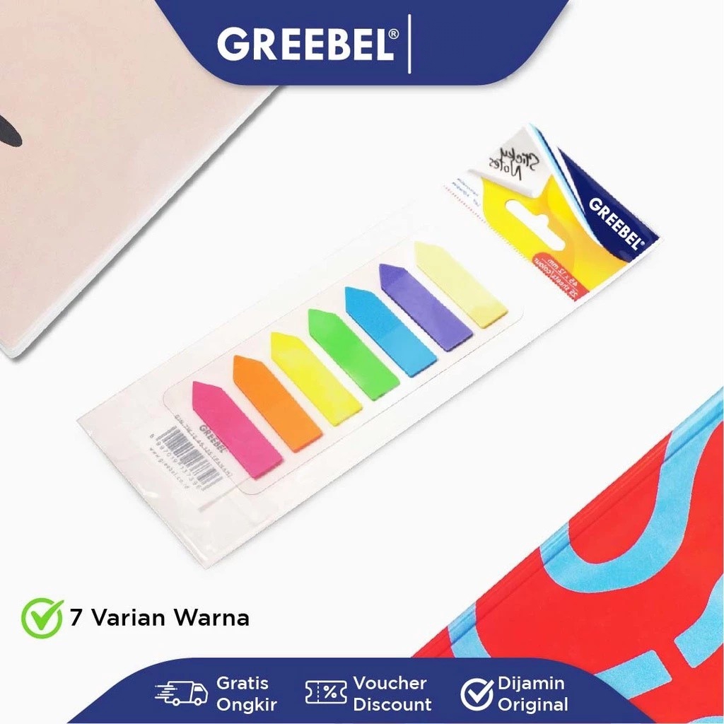 GREEBEL Sticky Notes Panah 25 Sheets/Colour (45x12mm)