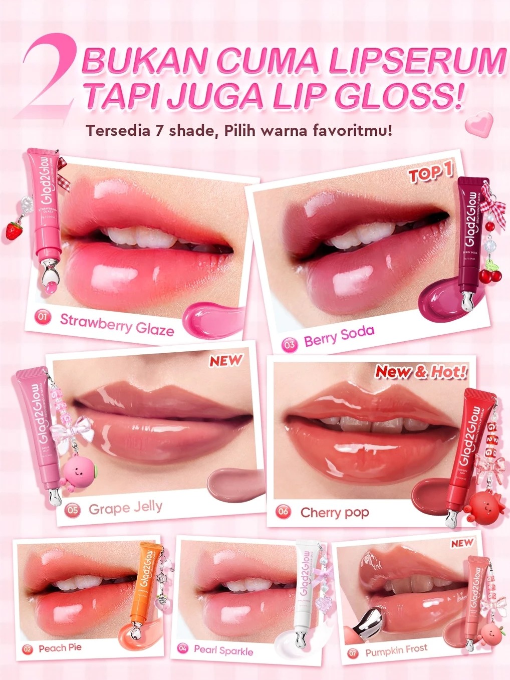 Glad 2 Glow Brightening Lip Serum 7gr - Pumpkin Frost