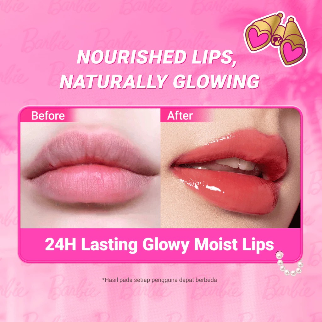Dazzle Me X Barbie Peptide Power Glow Tinted Lip Balm 8gr - N01 Mocha Toast (SPF50+ PA++++)