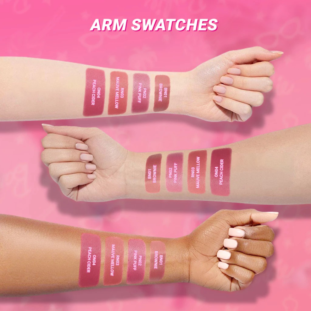 Dazzle Me X Barbie Peptide Power Matte Tinted Lip Balm 8gr - ON04 Peach Cider (SPF50+ PA++++)