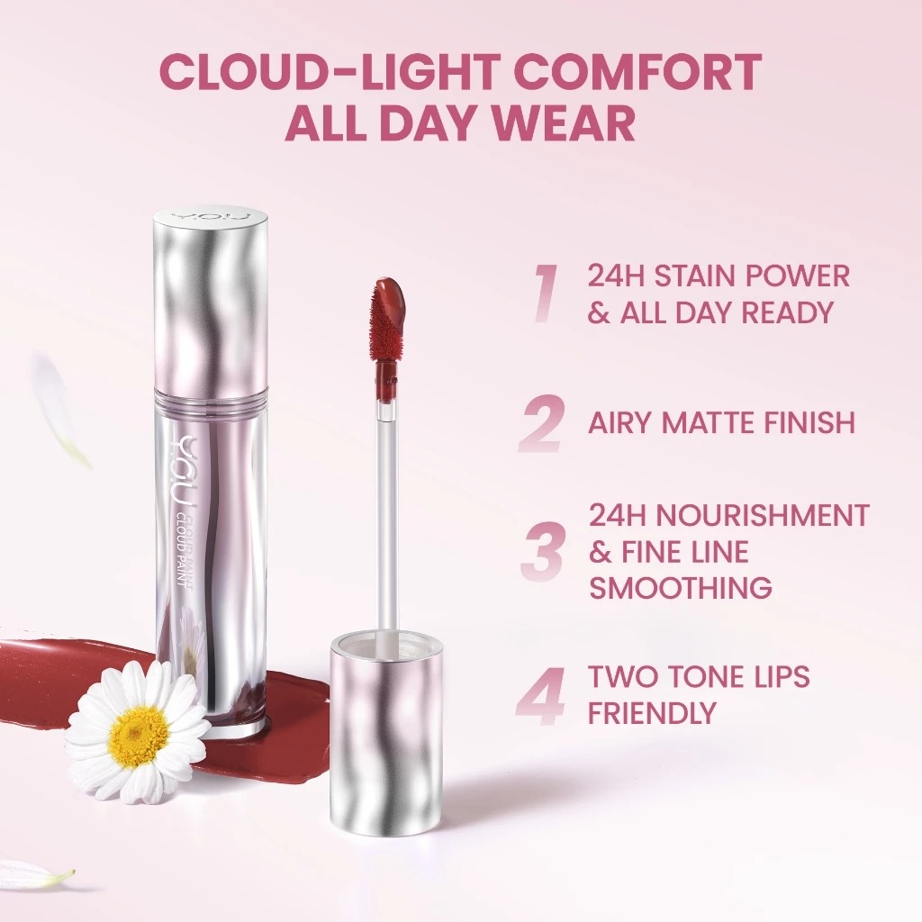 YOU Cloud Paint Airy Fixing Lip Tint 3gr - A10 Cocoa Haze