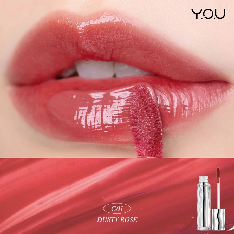 YOU Cloud Paint Glassy Glow Lip Tint 3gr - G01 Dusty Rose