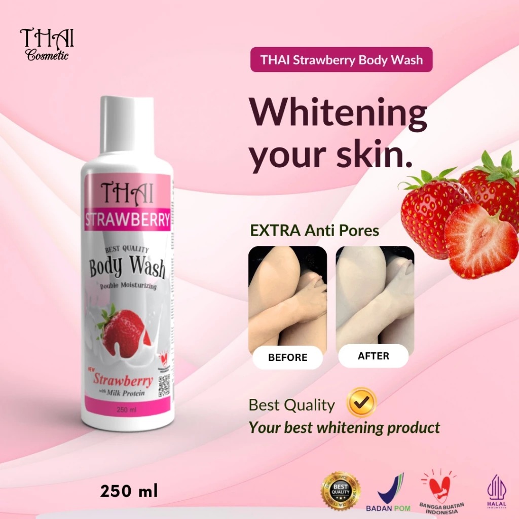 Thai Body Wash 250ml - Strawberry (Sabun Mandi)