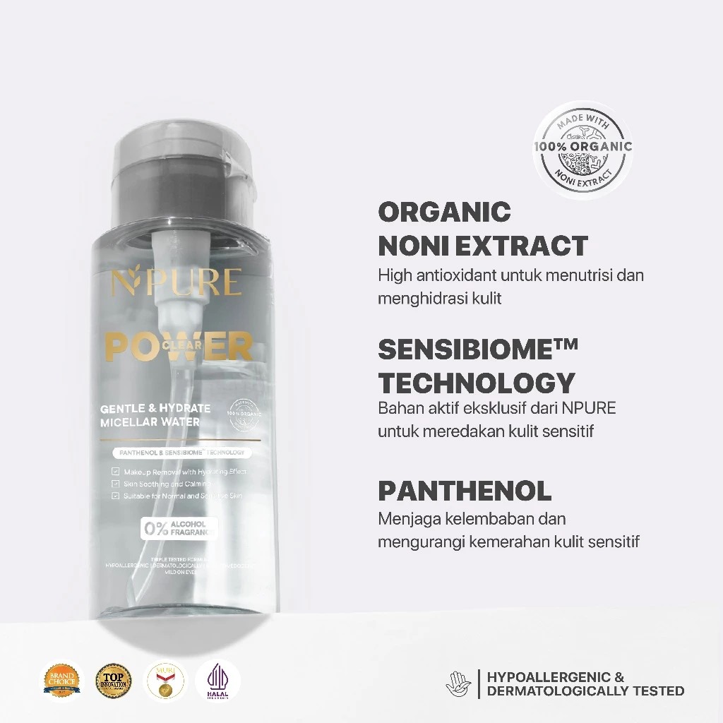 (Buy1 Get1) Npure Power Clear Gentle & Hydrate Micellar Water (300ml + 50ml)
