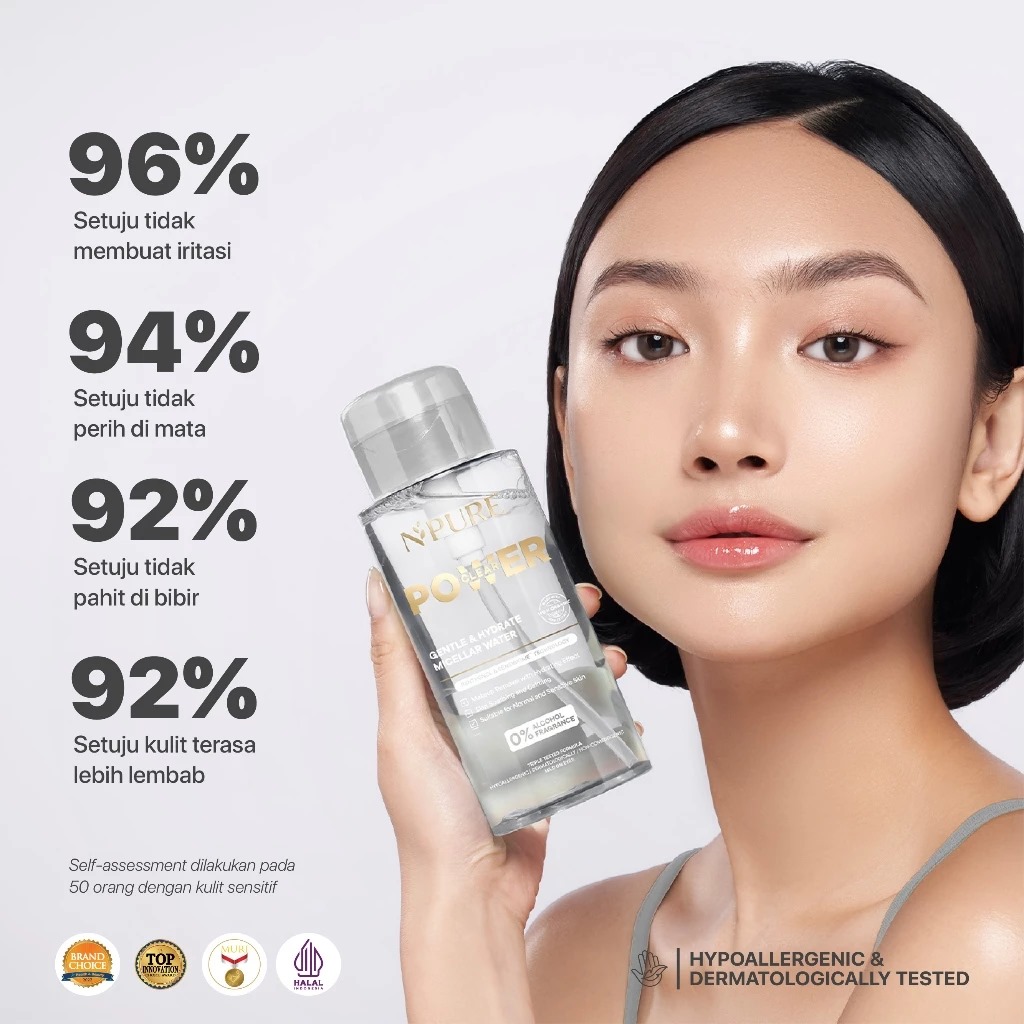(Buy1 Get1) Npure Power Clear Gentle & Hydrate Micellar Water (300ml + 50ml)