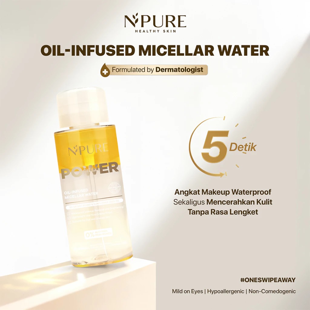 (Buy1 Get1) Npure Power Clear Oil-Infused Micellar Water (300ml + 50ml)