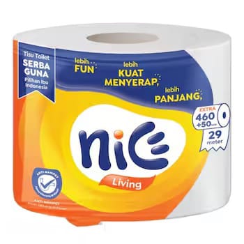 Tissue Nice Toilet Core 1 Roll - Emboss 510s (460+50 Helai)